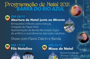ADMINISTRAÇÃO MUNICIPAL DIVULGA PROGRAMAÇÃO DE NATAL 2021