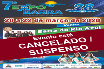 EXPOBARRA É CANCELADA