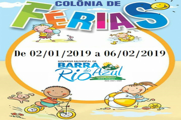 COLÔNIA DE FÉRIAS PARA AS CRIANÇAS