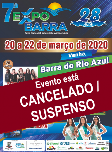 EXPOBARRA É CANCELADA