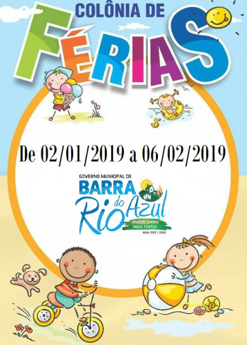 COLÔNIA DE FÉRIAS PARA AS CRIANÇAS