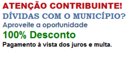 Prefeitura lança programa de desconto e parcelamento de dívidas 