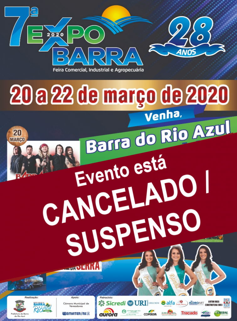 EXPOBARRA É CANCELADA
